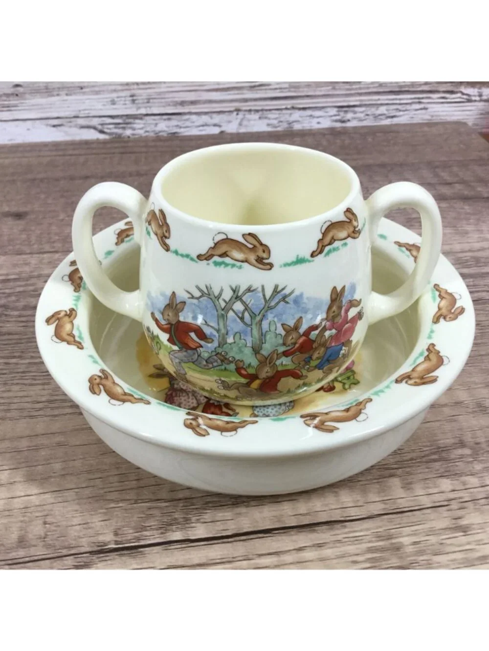 Bunnykins Royal Doulton Fine Bone China Cup & Bowl Set Kitchen & Play Designs